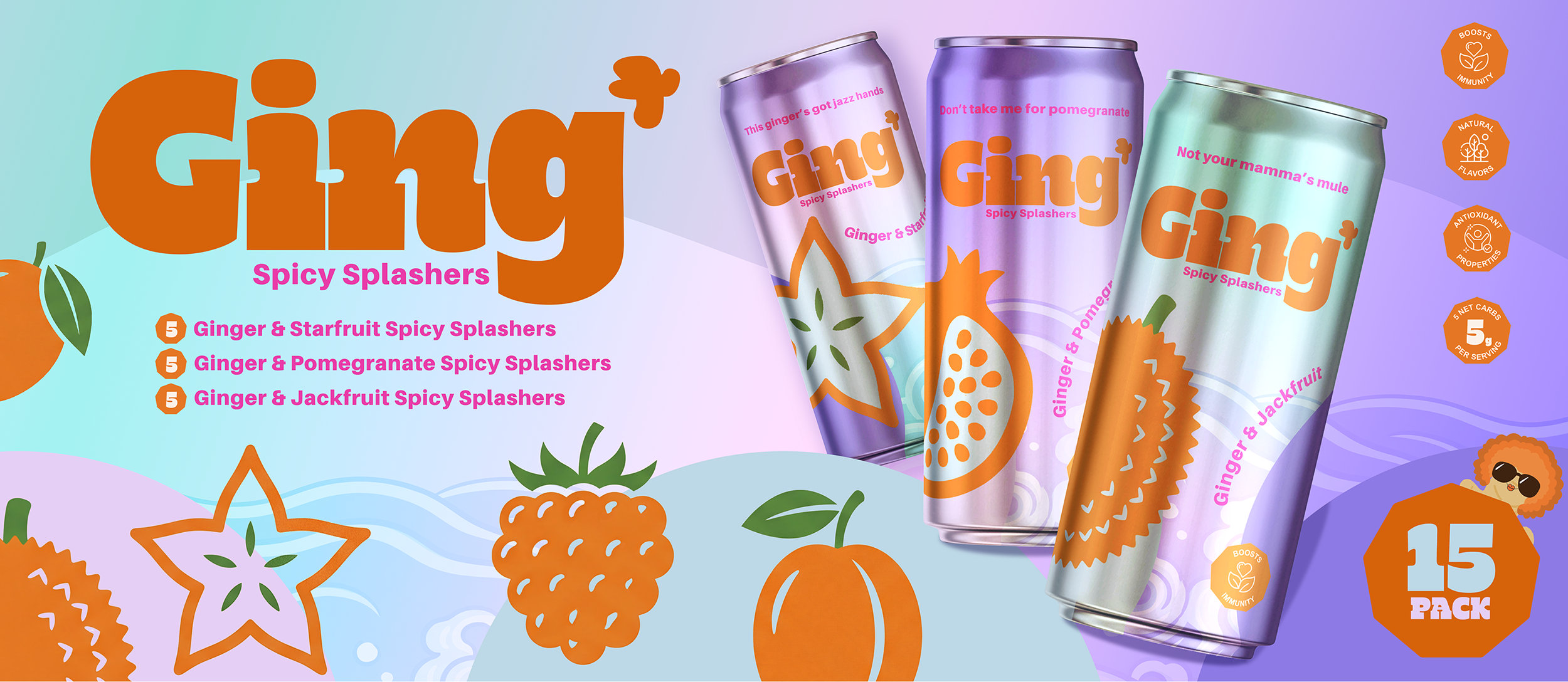 Ging' Graphic of 15 Pack Packaging